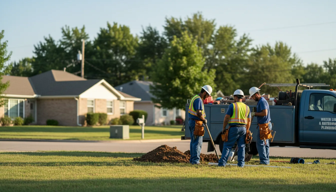 Residential water line and bathroom plumbing service in Ebensburg, PA